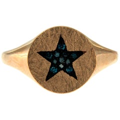 Star 14 Karat Rose Gold Colored Diamond Ring
