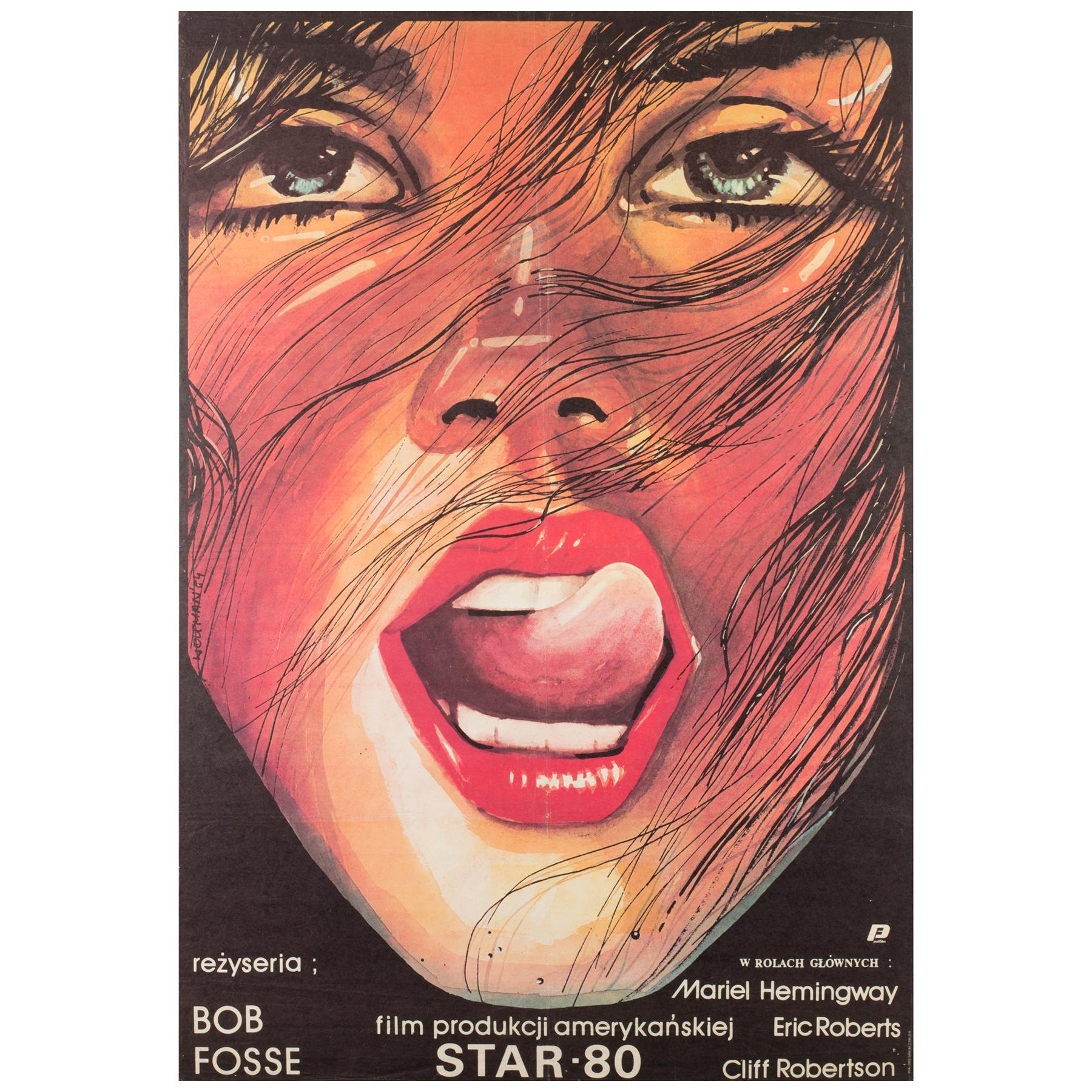 Star 80 Original Polish Film Poster Maciej Woltman, 1984 at 1stDibs