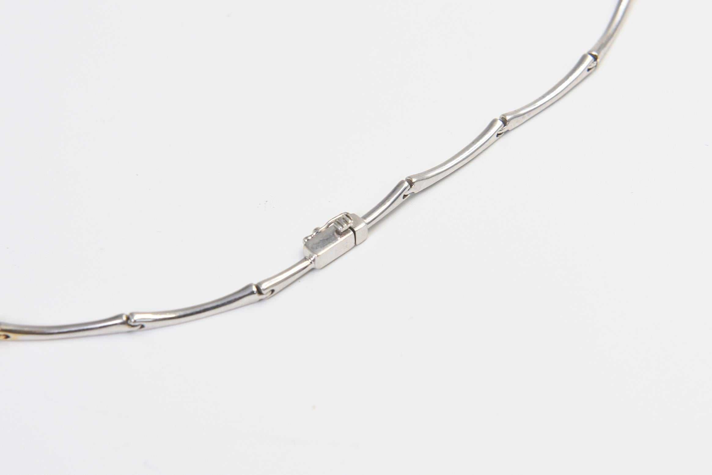 Abnehmbare Halskette mit Stern- und Herzkreis-Diamant-Tropfen aus Weißgold Damen