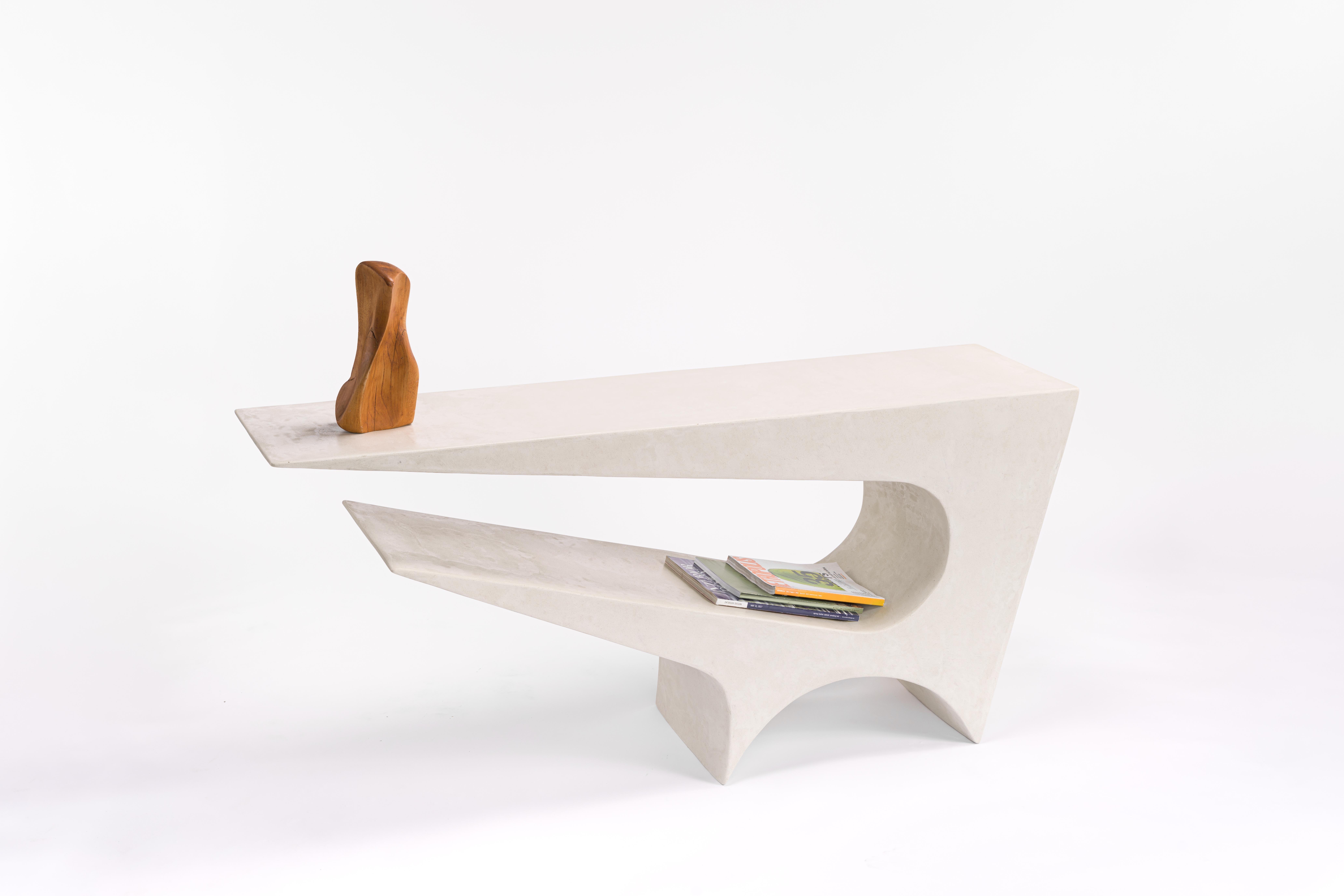 Star Axis Console in Polished Concrete by Neal Aronowitz Design For Sale 2