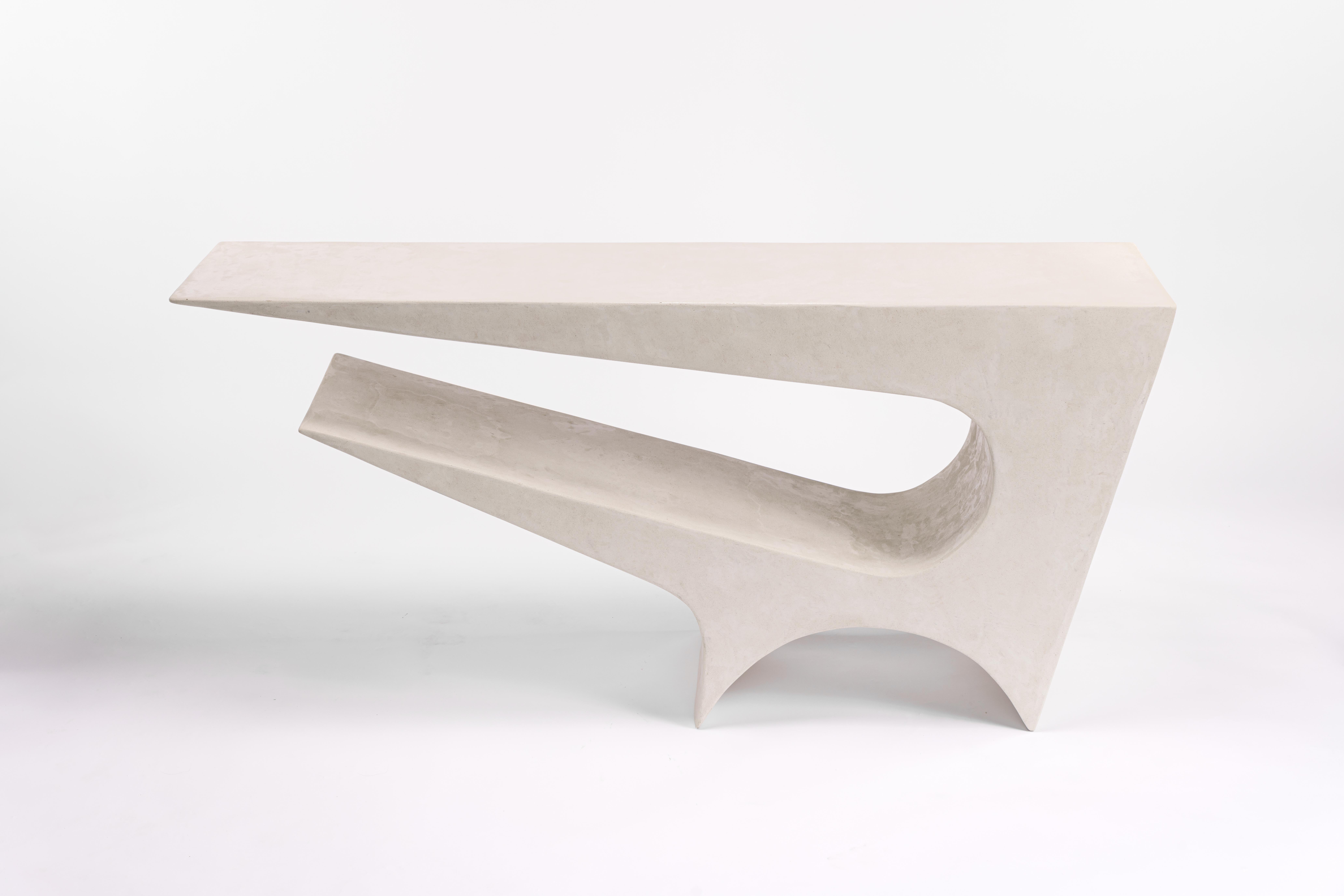 Star Axis Console in Polished Concrete by Neal Aronowitz Design For Sale 4