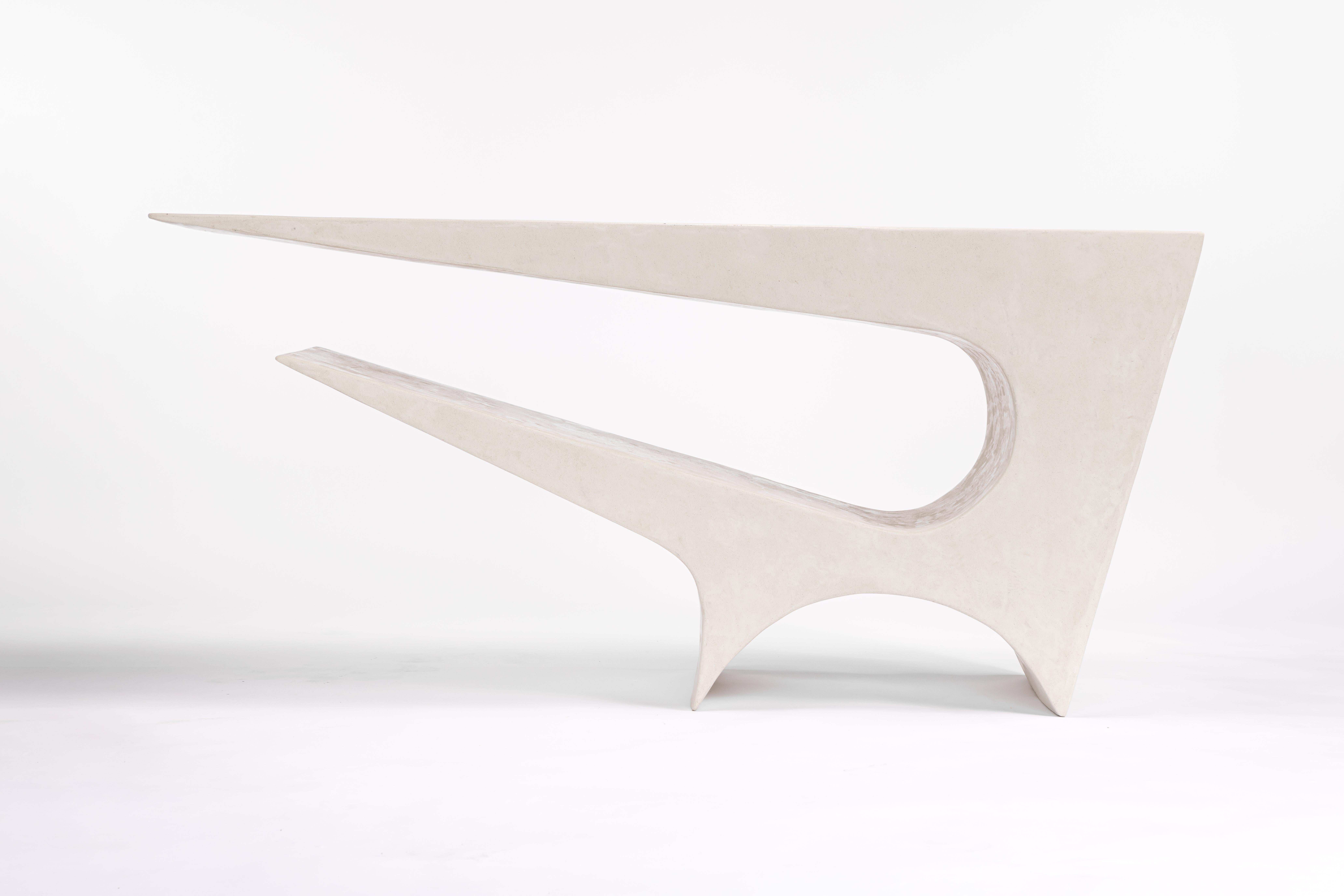 Star Axis Console in Polished Concrete by Neal Aronowitz Design For Sale 5