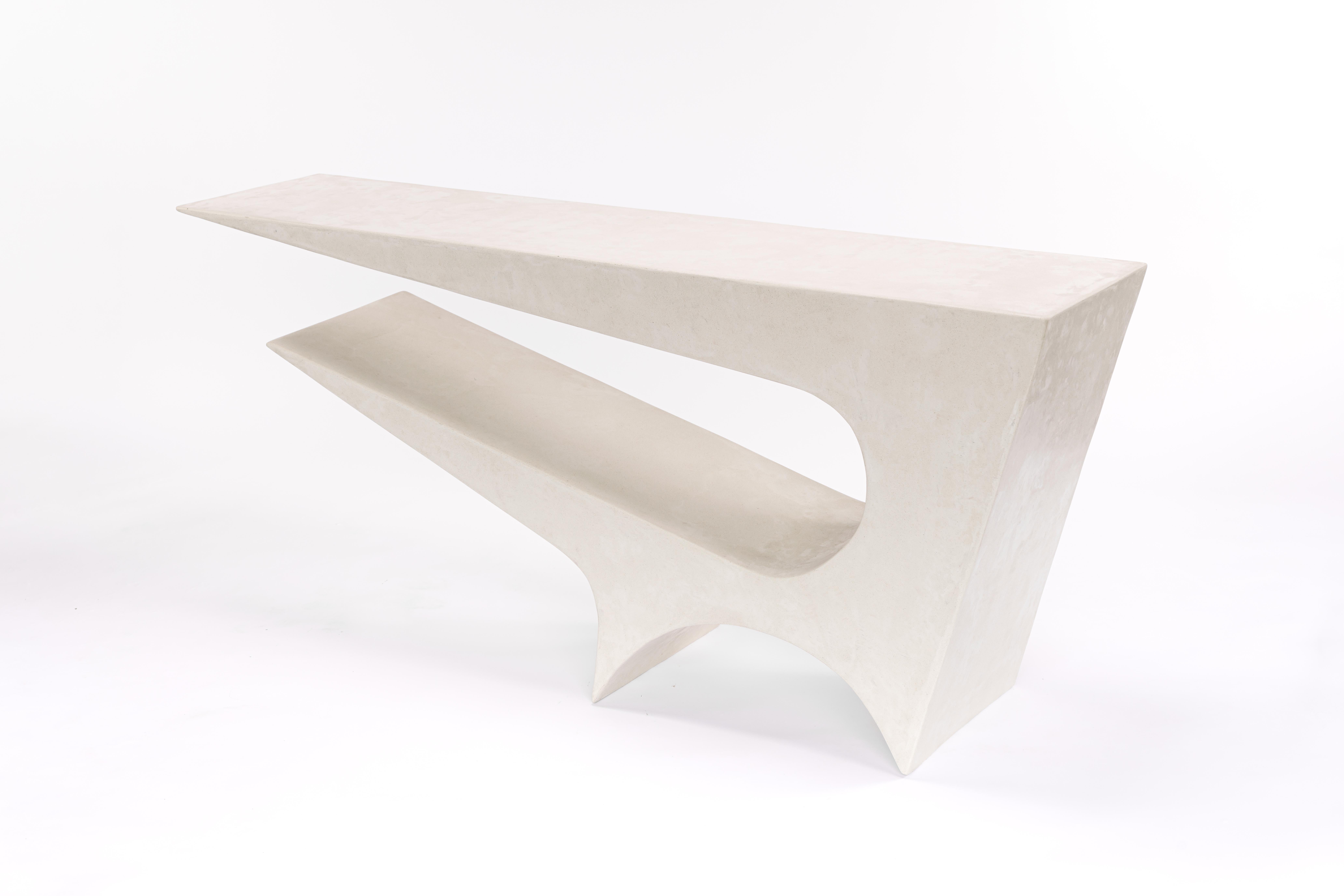 Star Axis Console in Polished Concrete by Neal Aronowitz Design For Sale 7