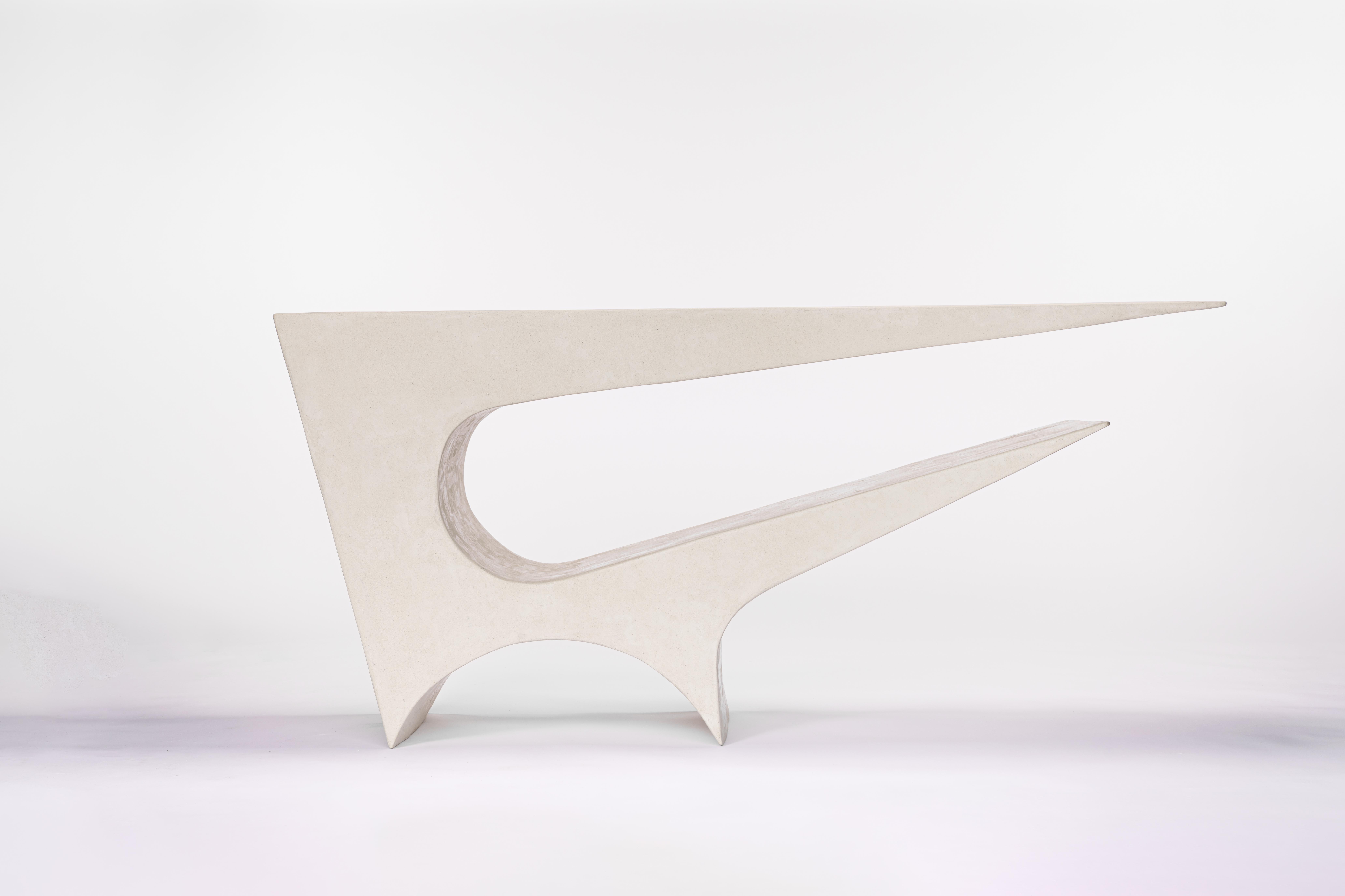American Star Axis Console in Polished Concrete by Neal Aronowitz Design For Sale