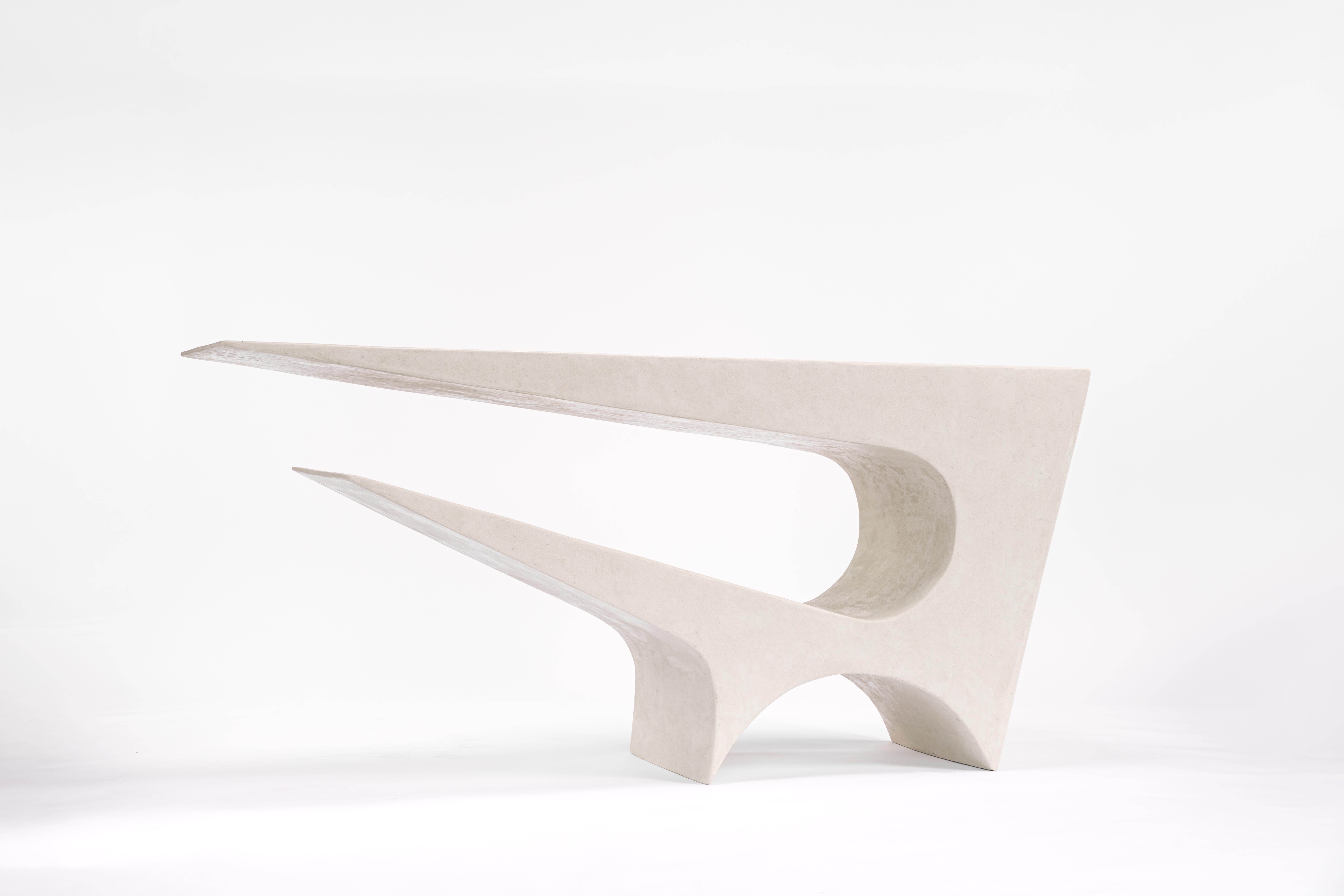 Star Axis Console in Polished Concrete by Neal Aronowitz Design For Sale 1