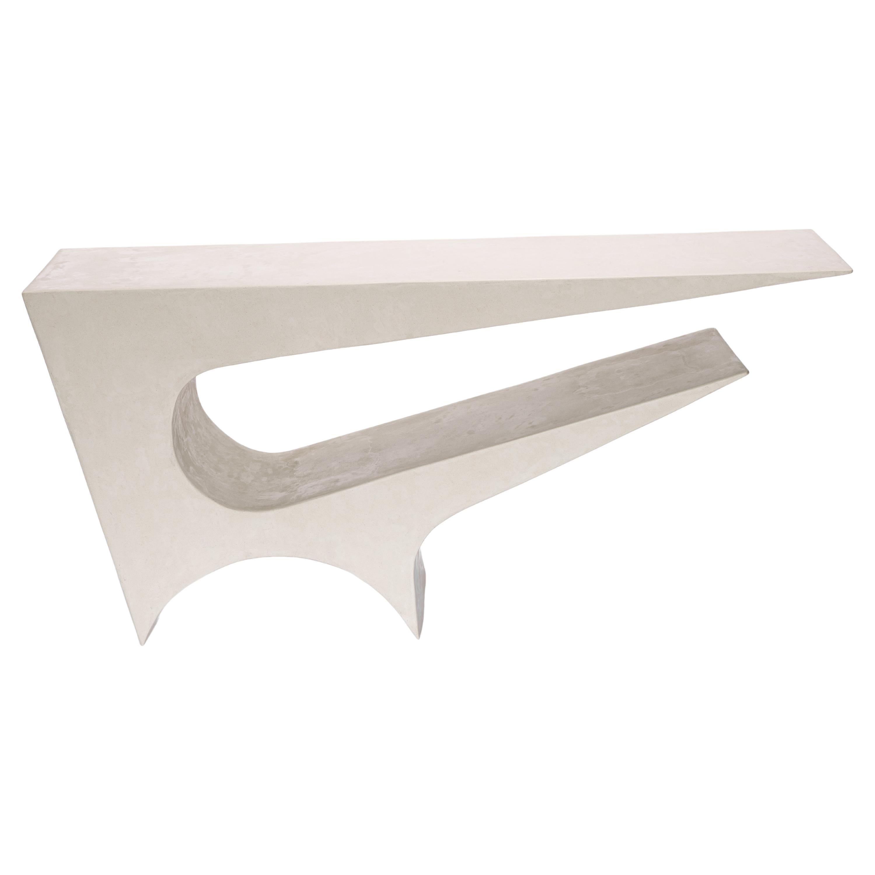 Star Axis Console in Polished Concrete by Neal Aronowitz Design For Sale