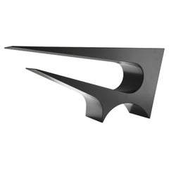 Star Axis Console Table in Black Matte Aluminum by Neal Aronowitz