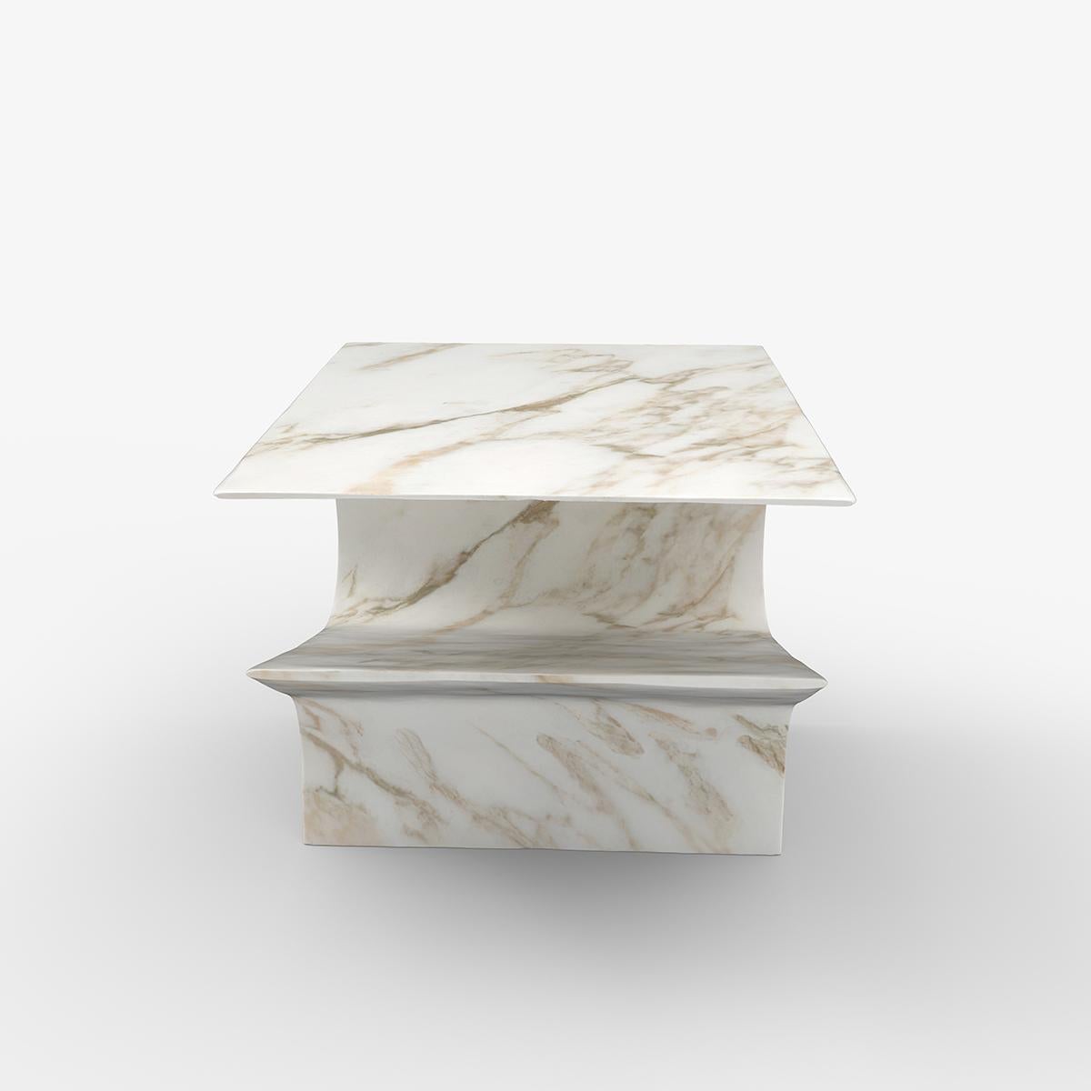 Star Axis Side Table in Marble by Neal Aronowitz For Sale 2