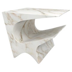 Star Axis Side Table in Marble by Neal Aronowitz