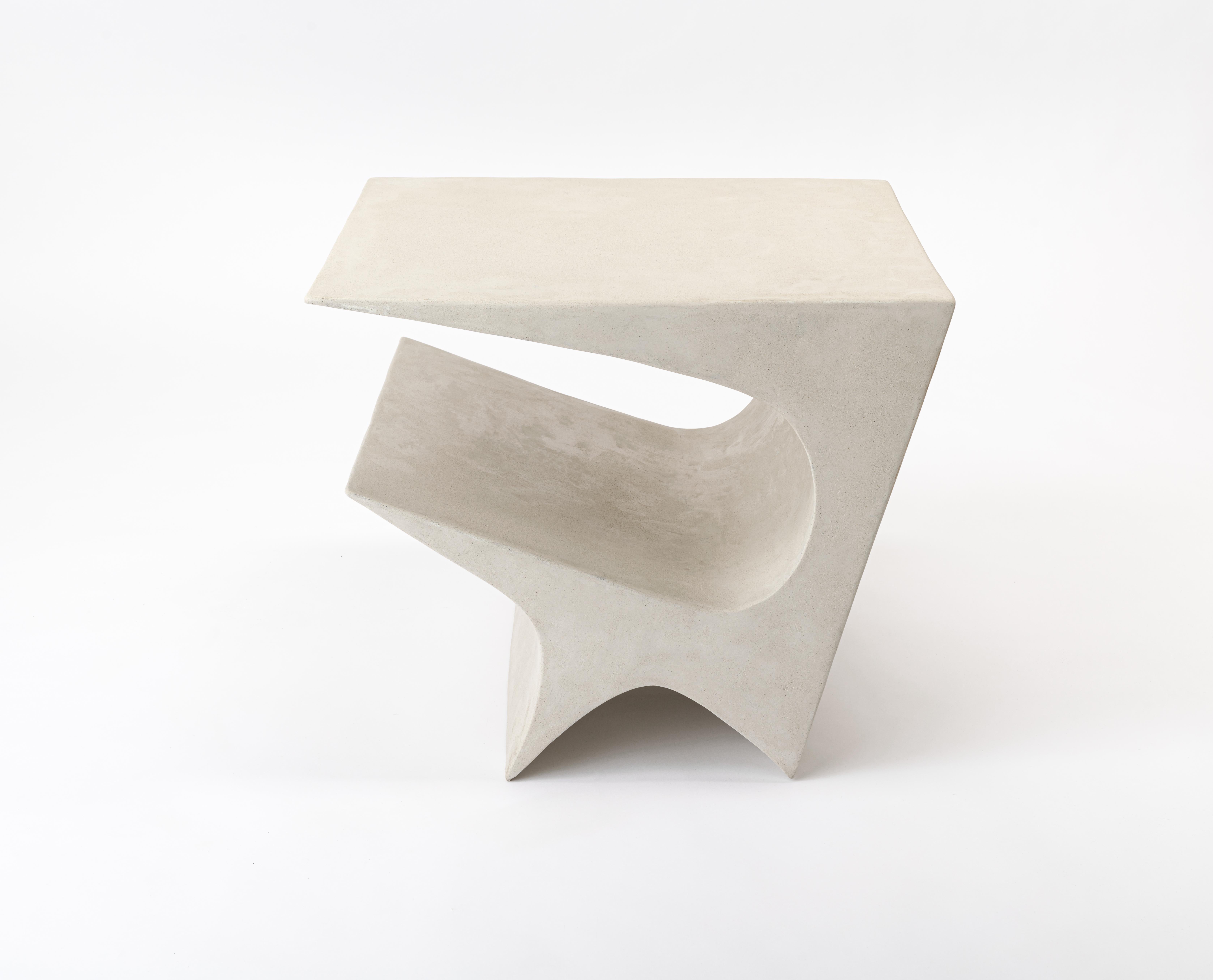 American Star Axis Side Table in Polished Concrete by Neal Aronowitz Design For Sale
