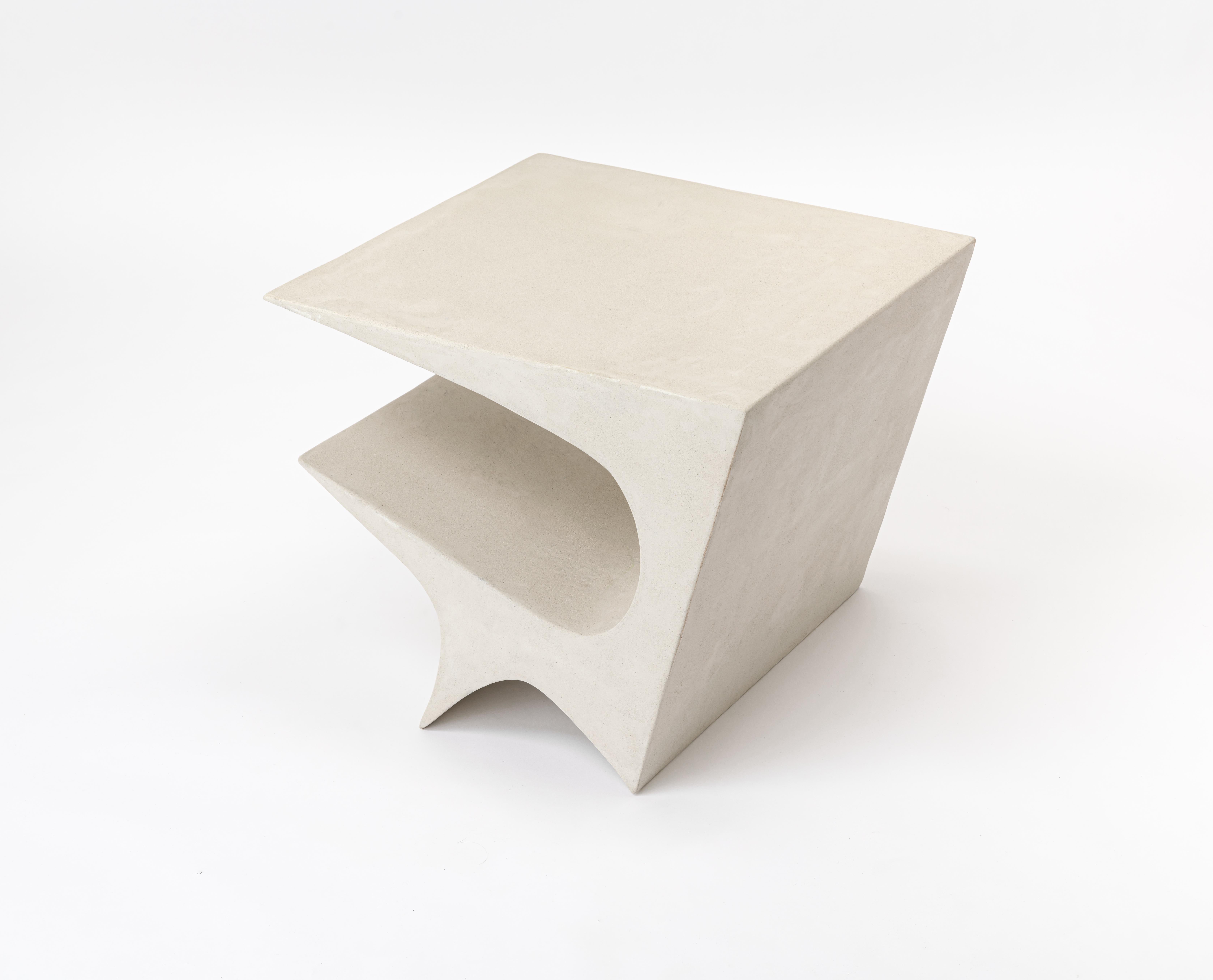 Aluminum Star Axis Side Table in Polished Concrete by Neal Aronowitz Design For Sale