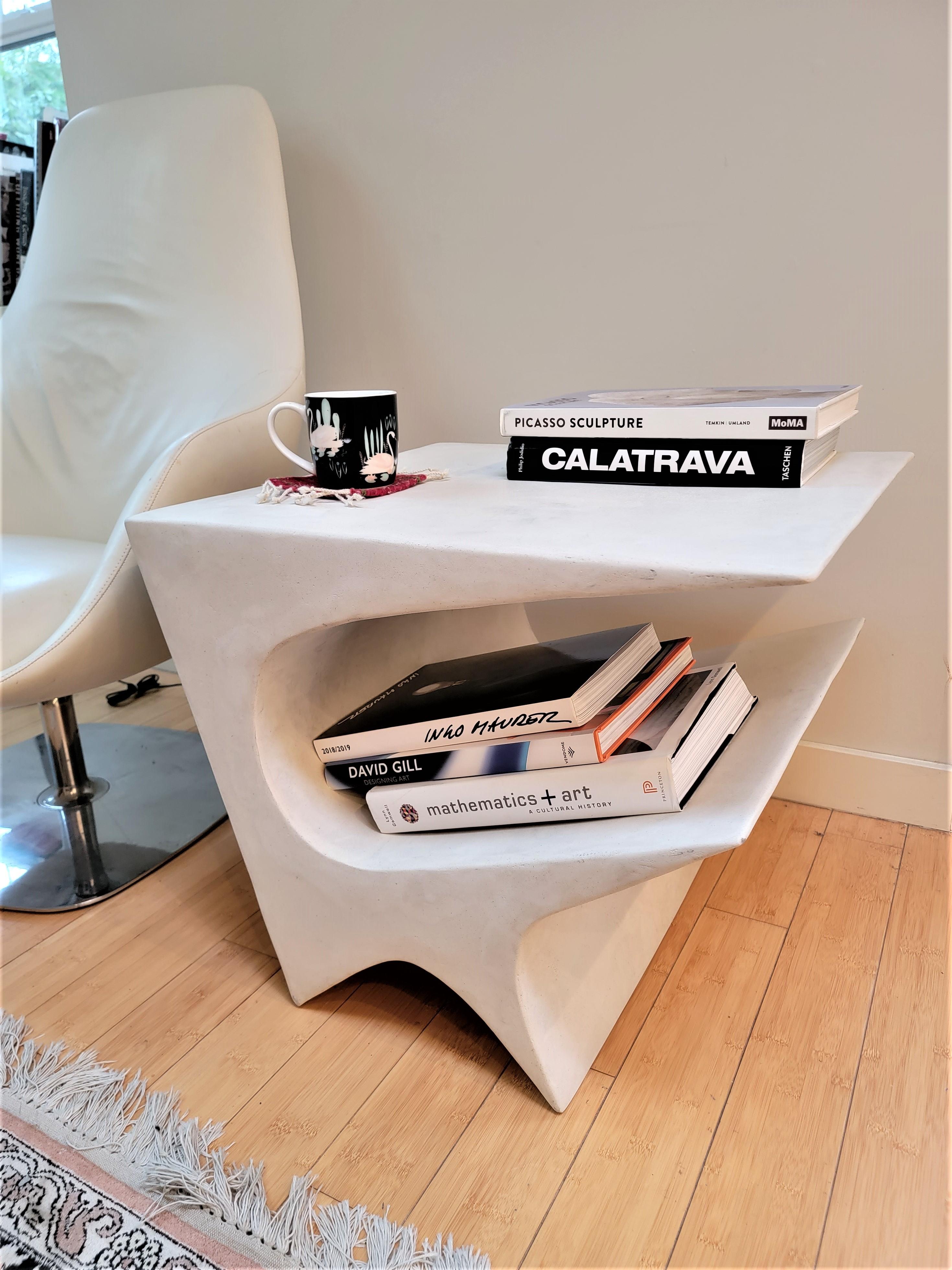 Contemporary Star Axis Side Table in Polished Concrete, Designed by Neal Aronowitz For Sale