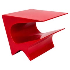 Star Axis Beistelltisch aus rotem Aluminium von Neal Aronowitz