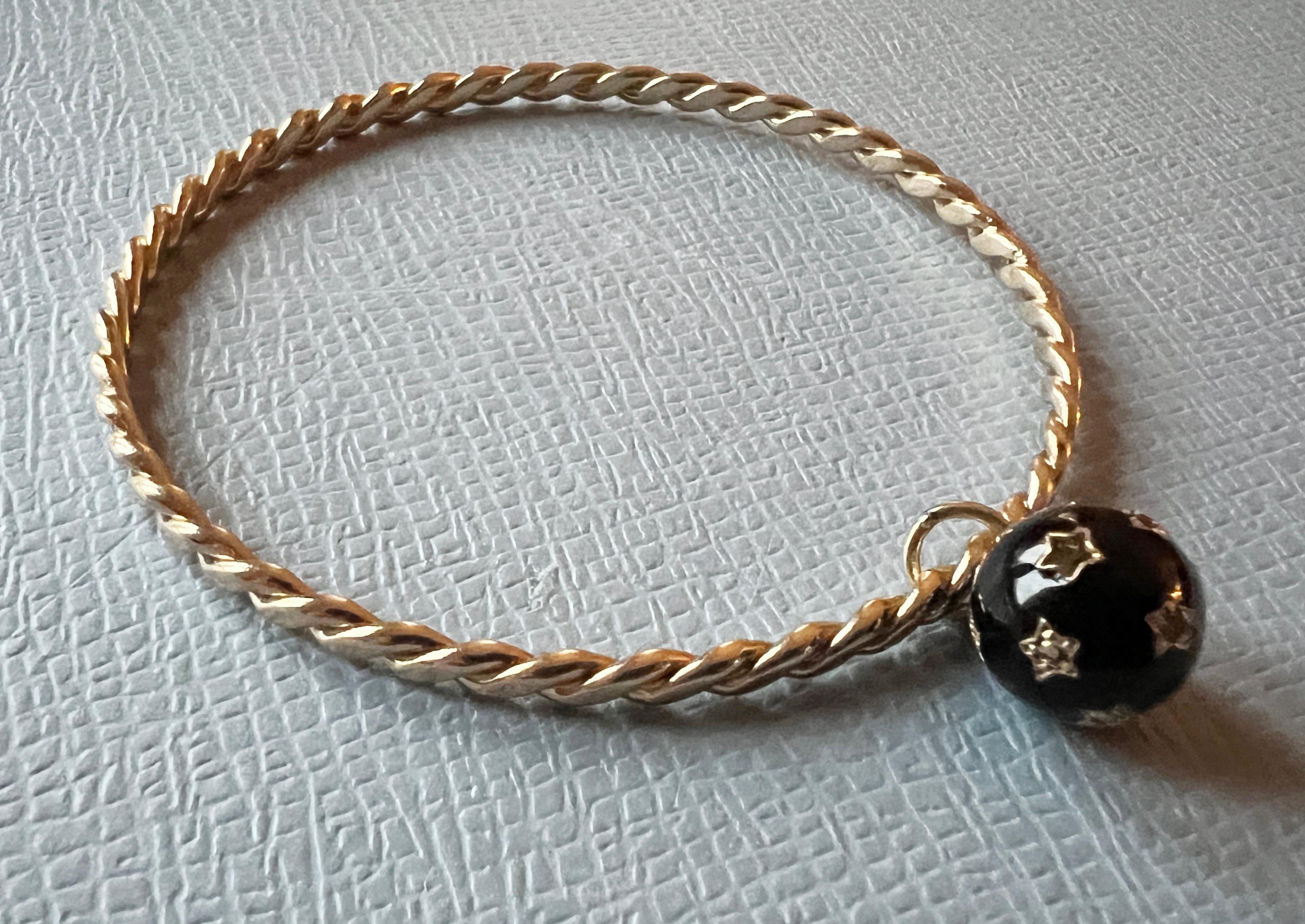 Bracciale a forma di stella con diamante e smalto rosso in stile vittoriano in vendita 5