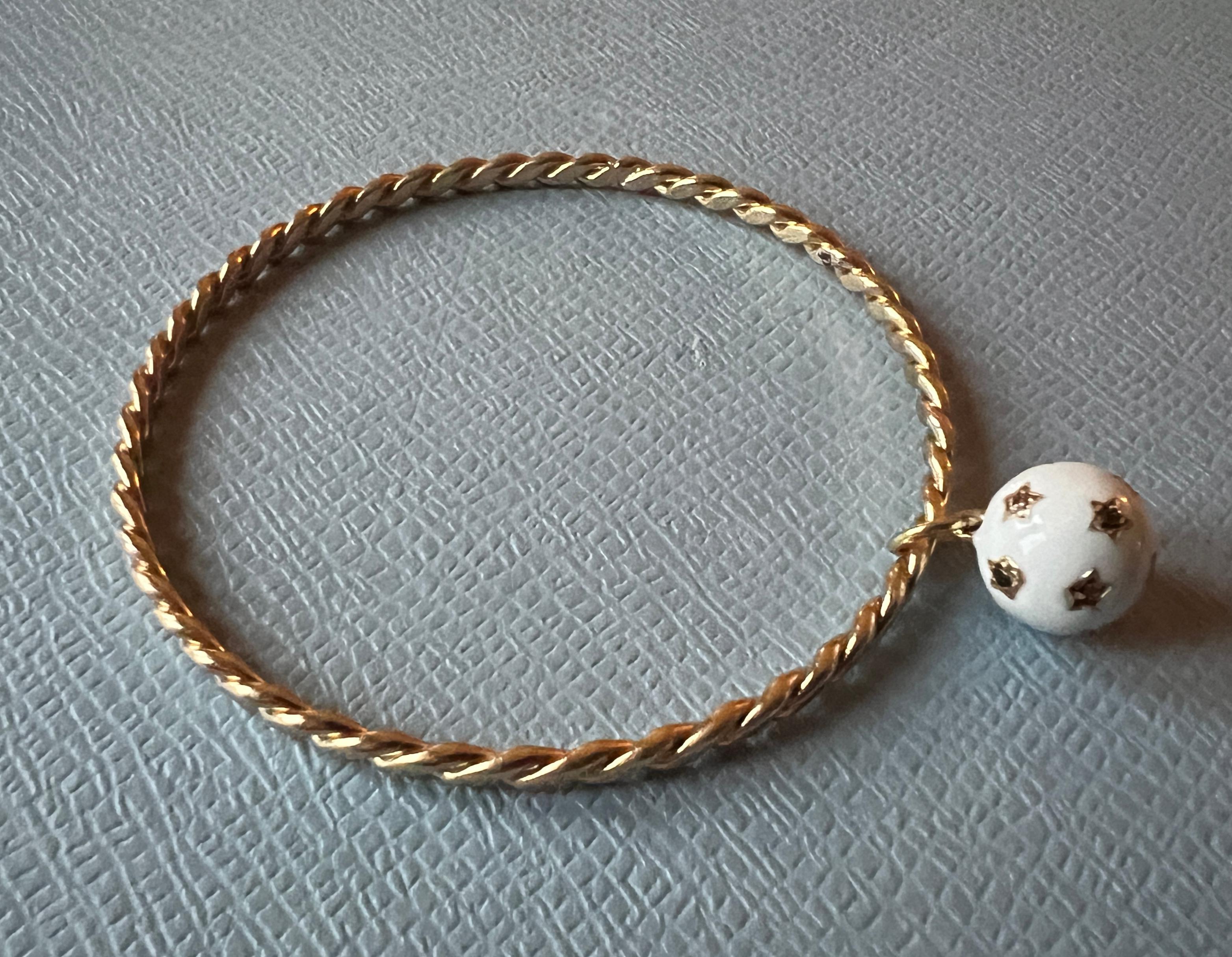 Diamant-Armreif Weißer Emaille-Stern 1