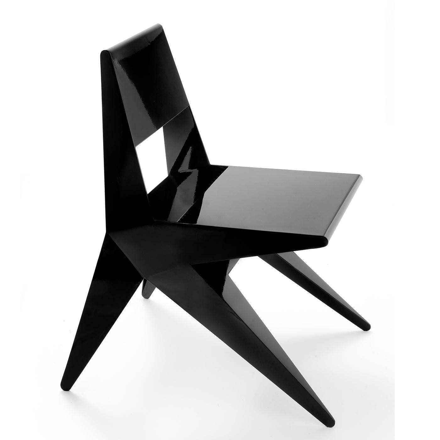 Italian Star Black Chair by Antonio Pio Saracino