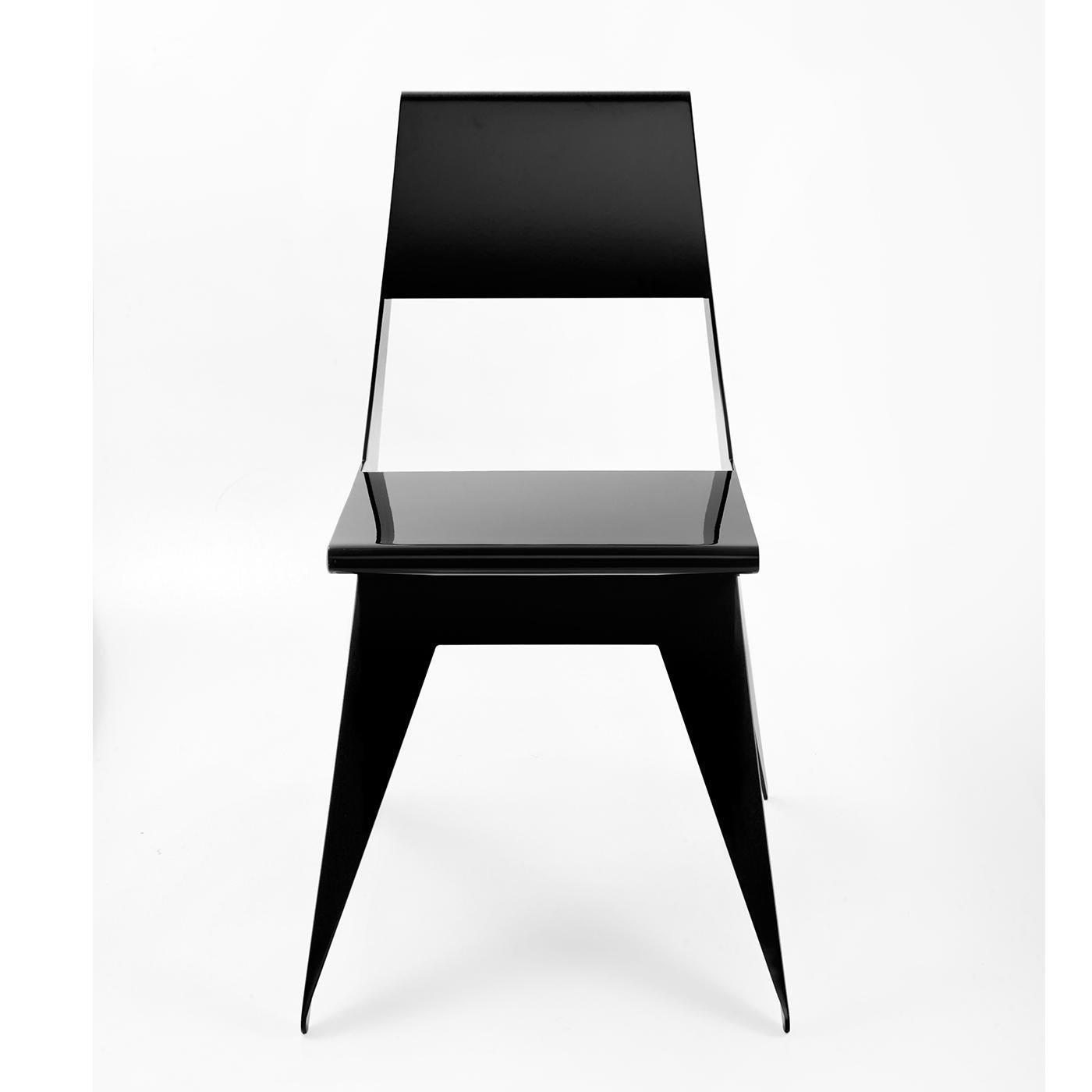 Star Black Chair by Antonio Pio Saracino In New Condition In Milan, IT