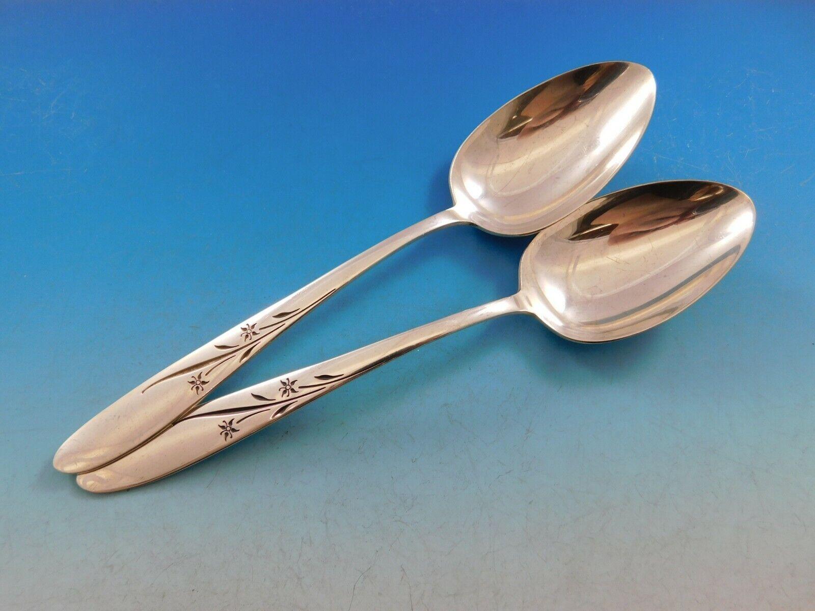 Ensemble de couverts en argent sterling pour 12 personnes 64 pièces Star Blossom par Alvin en vente 1
