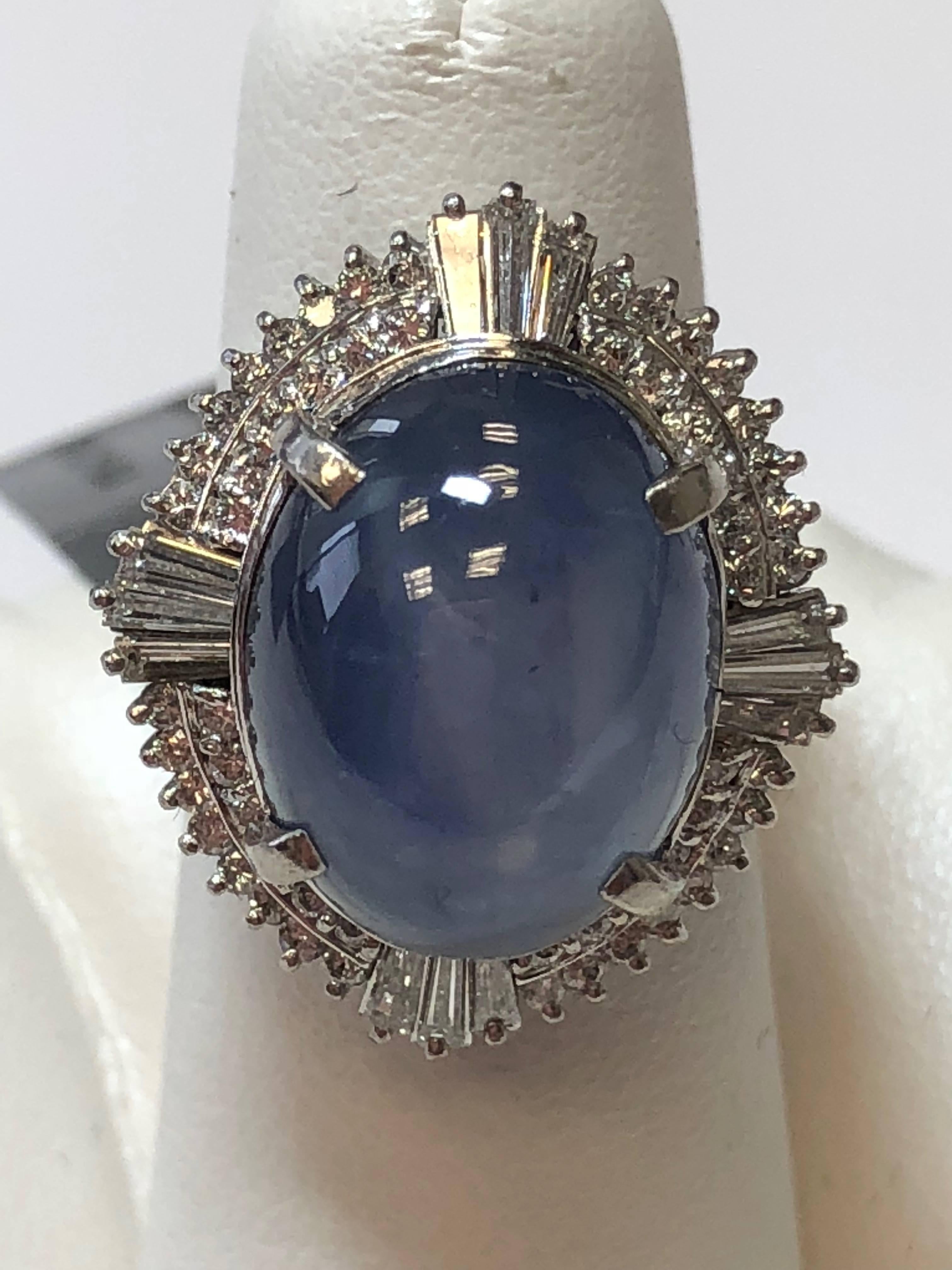star sapphire cabochon ring