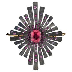 Bracciale Stella in oro, argento e zaffiri rosa