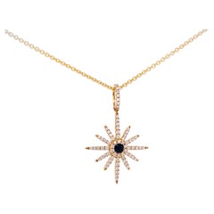 Star Bright Pendant Star Light w Diamond North Star Pendant with Sapphire Center