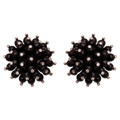 Orecchini Star Burst in oro 18kt, onice nero e diamanti