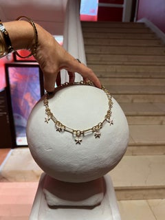 Star Chain Necklace Black Enamel J Dauphin