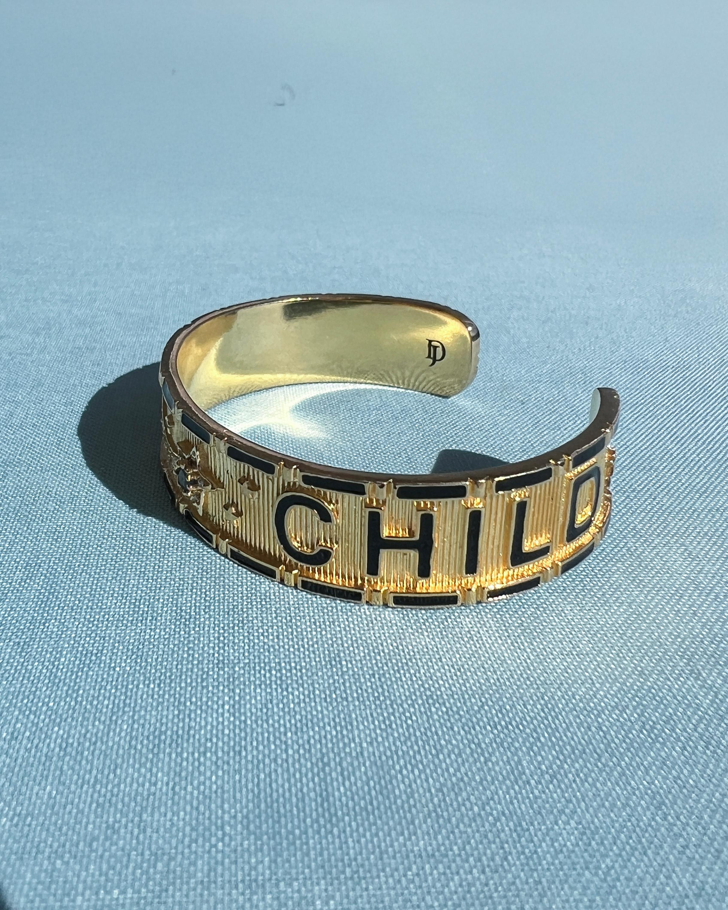 Star Manschettenarmband Blauer Saphir Diamant Göttliches Kind im Angebot 2