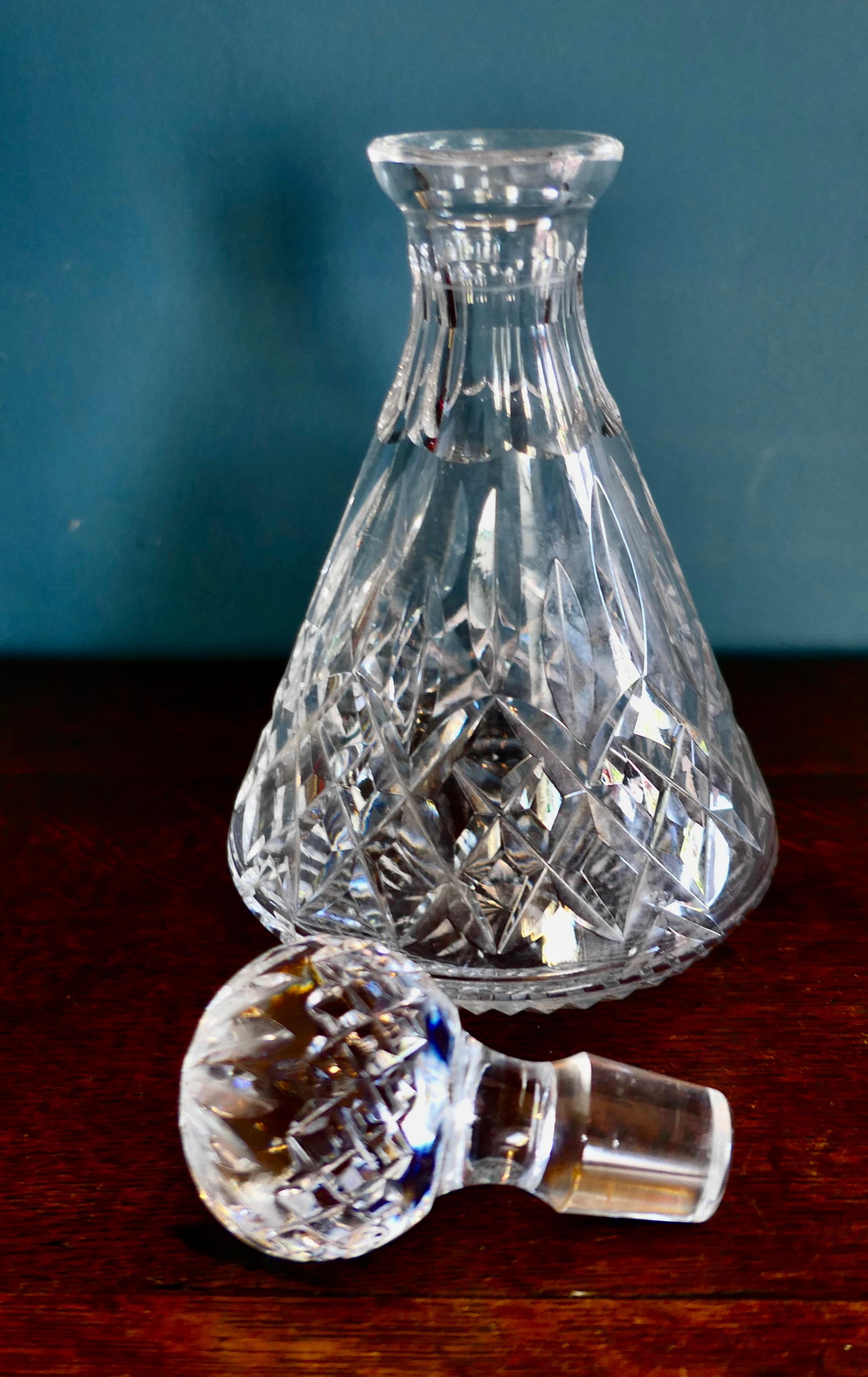 Crystal Star Cut Glass Decanter For Sale