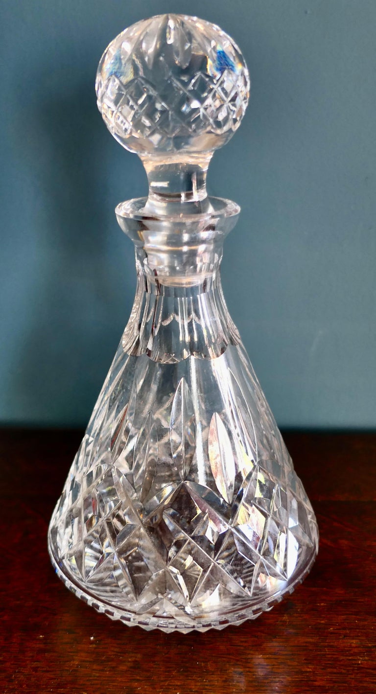 Star Cut Glass Decanter For Sale at 1stDibs