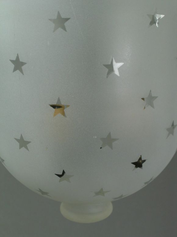 Brass Nautical Star  Frosted Glass Bell Jar