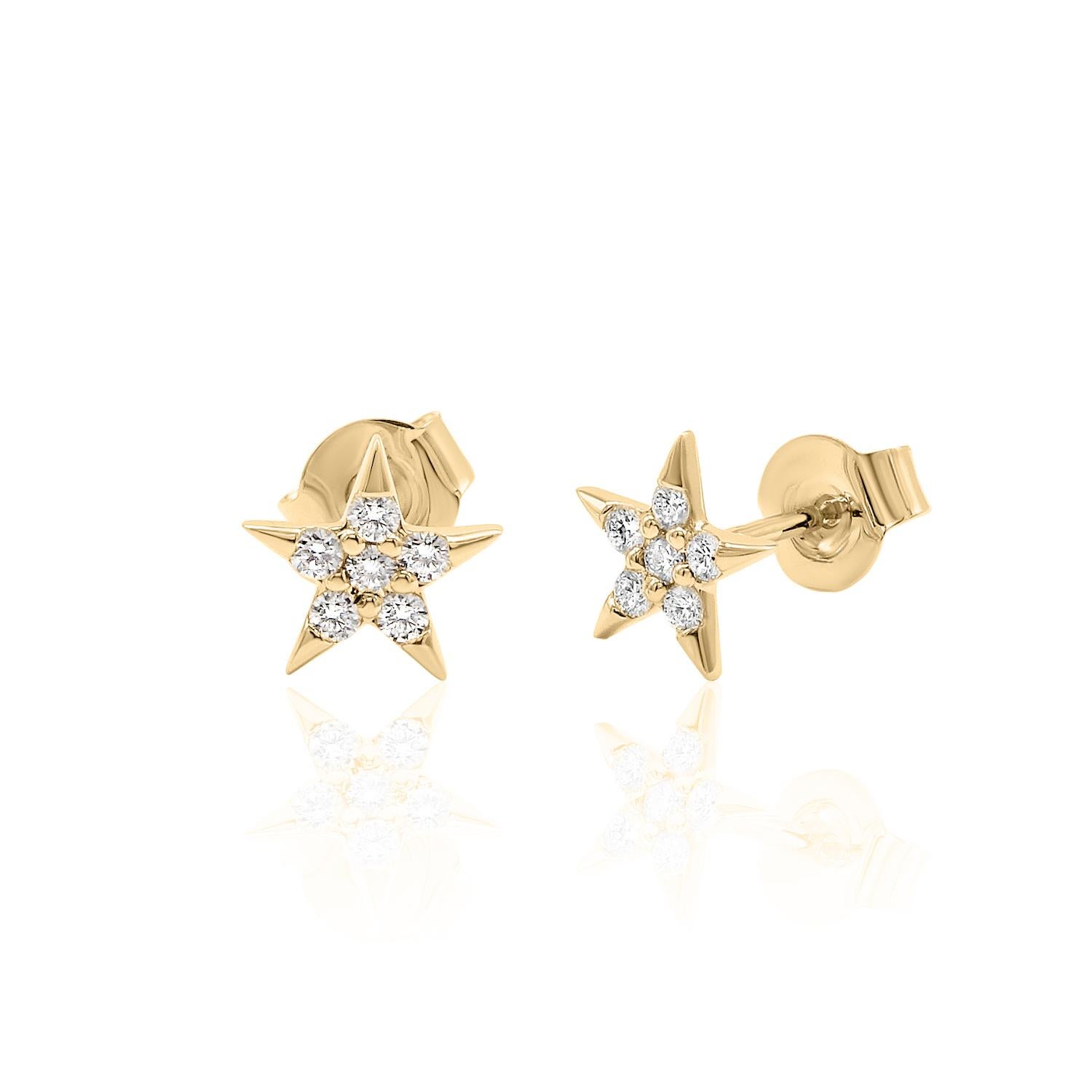 seven star diamond stud earrings
