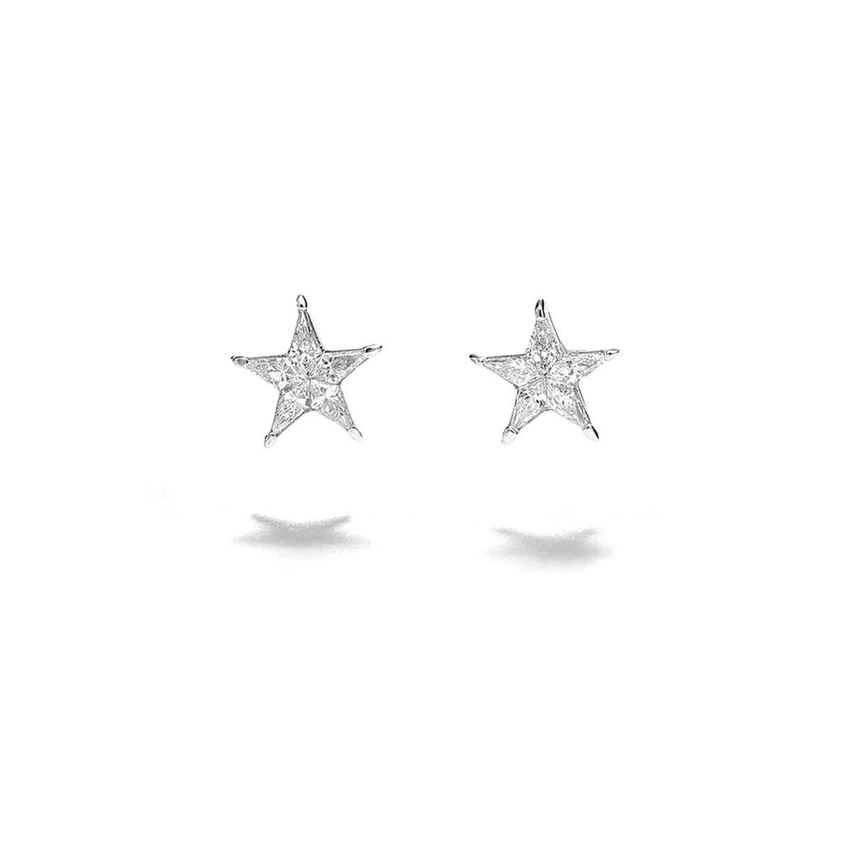star shaped diamond earrings
