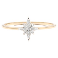 Stacking Star Diamond Fashion Ring in 14K Yellow Gold  