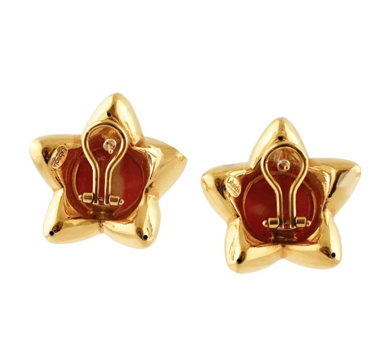Color Chiron Star Sterling Silver Earrings plated in 18K Gold main image 1