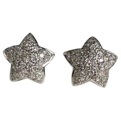Star earrings studs 18KT diamond star earrings 0.62ct natural diamond earrings 