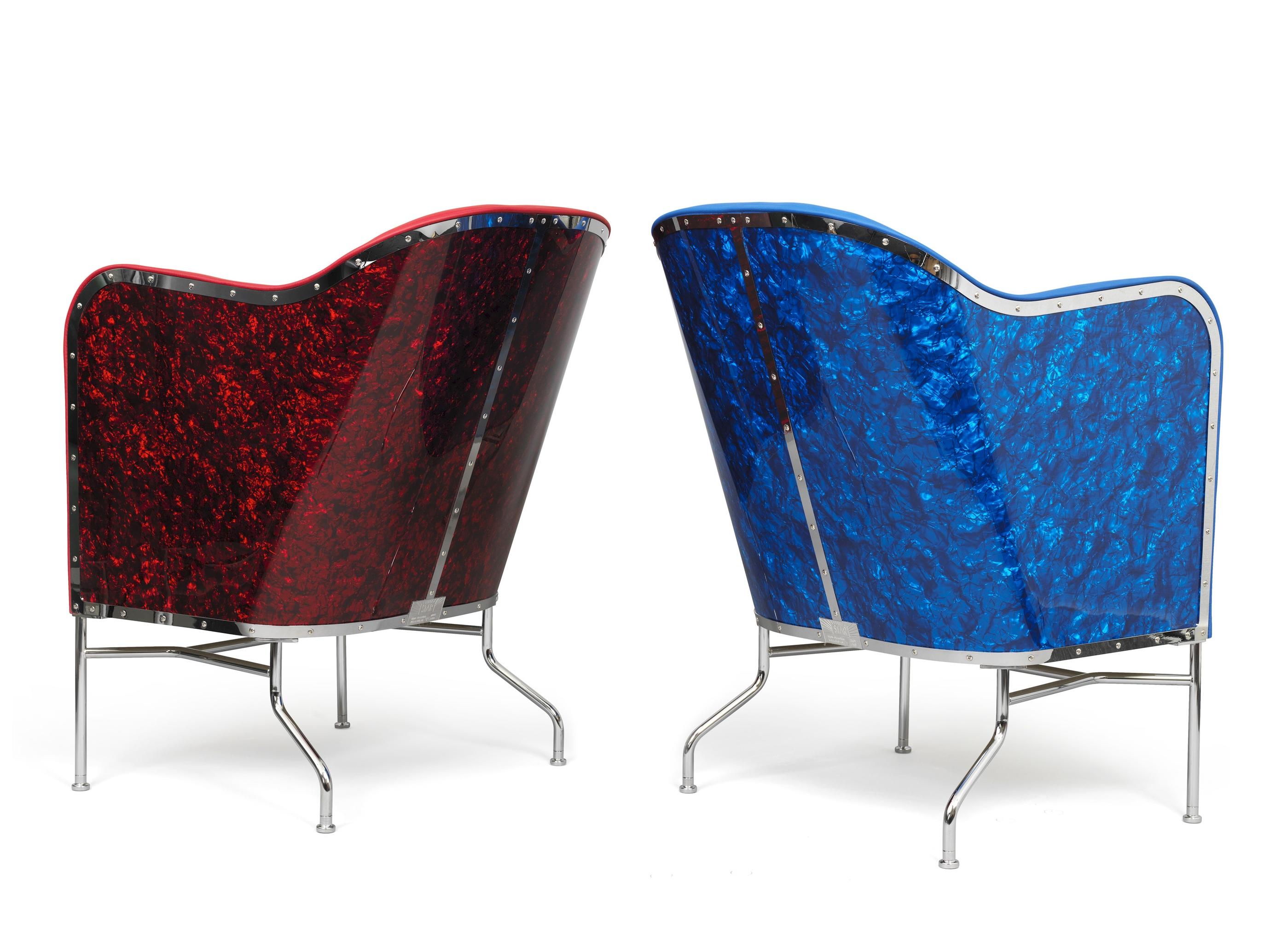 Steel Star Easy Chair, Limited Edition For Sale