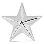 Star Essential Stud Earring in Sterling Silver For Sale