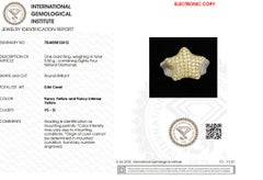 „Star Fancy Yellow“-Naturdiamantring aus 14-karätigem Massivgold (zertifiziert)