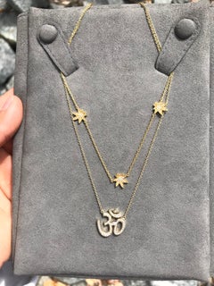 Star Flower Diamond Choker 14 Karat Gold