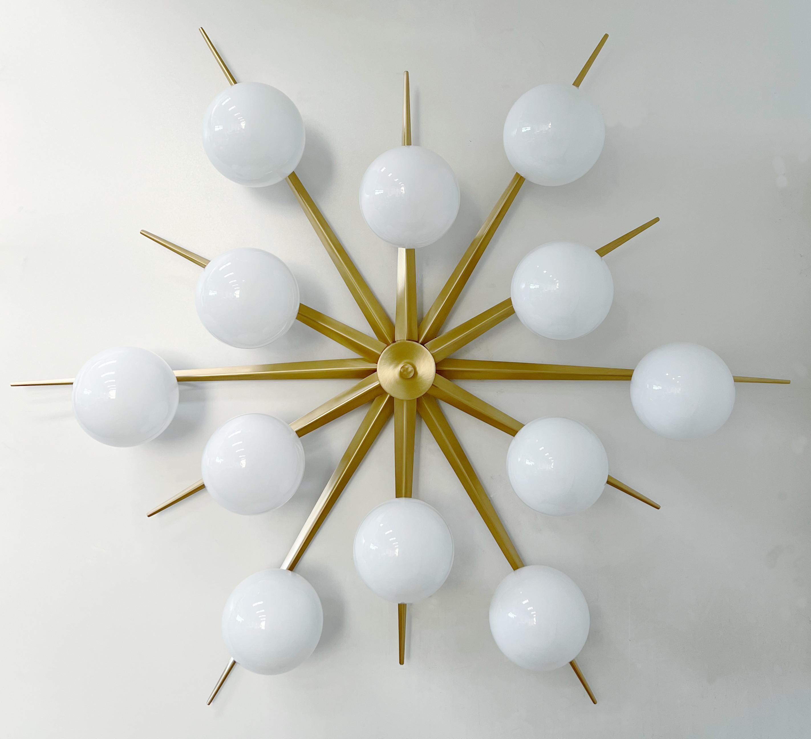 Mid-Century Modern Star Flush Mount by Fabio Ltd For Sale