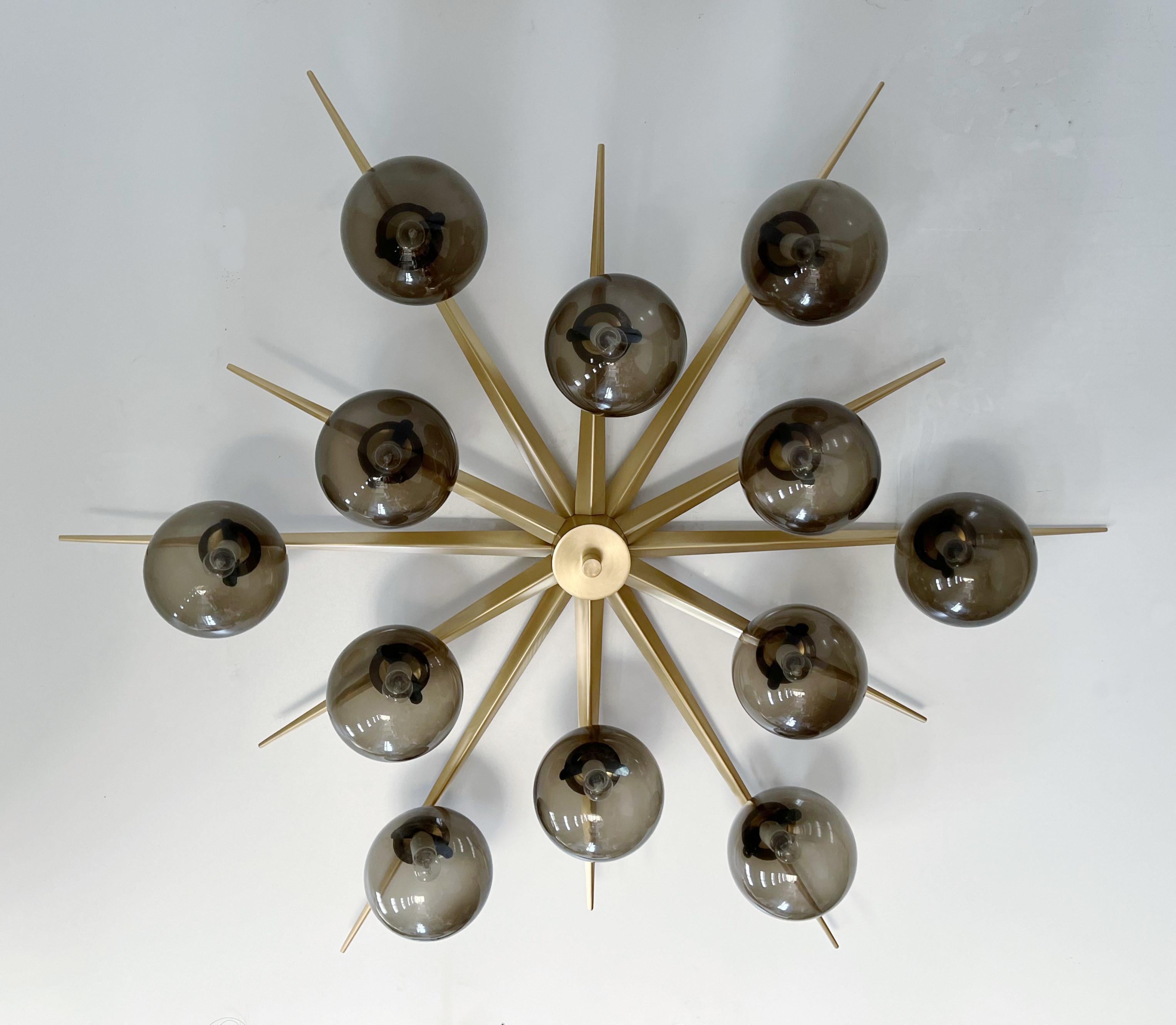Mid-Century Modern Star Flush Mount by Fabio Ltd For Sale