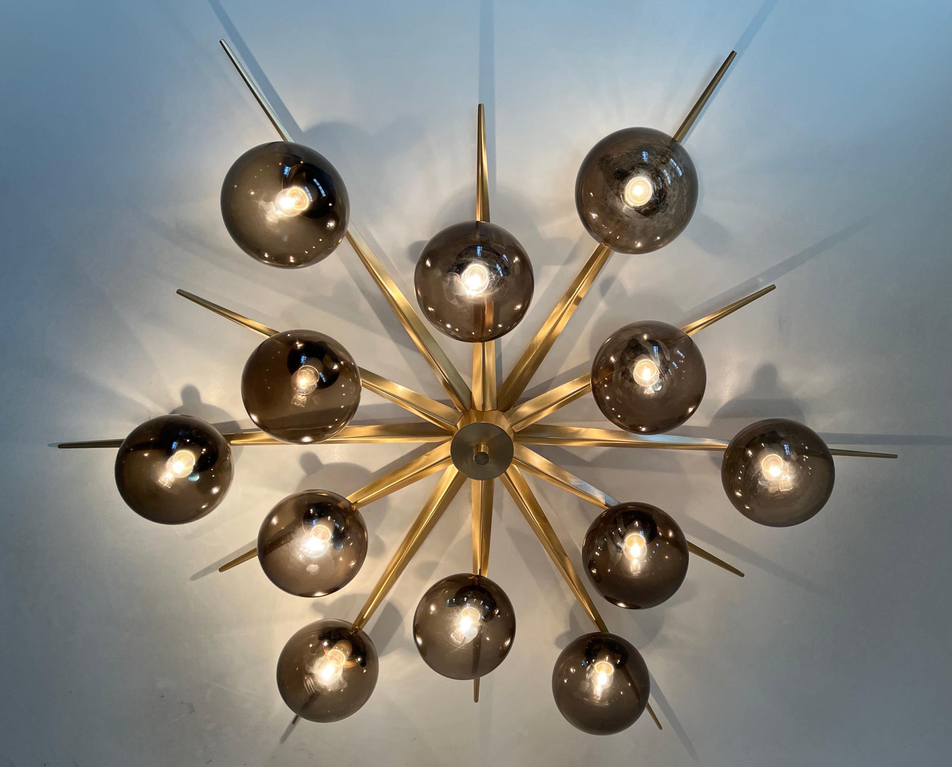 Contemporary Star Flush Mount by Fabio Ltd For Sale