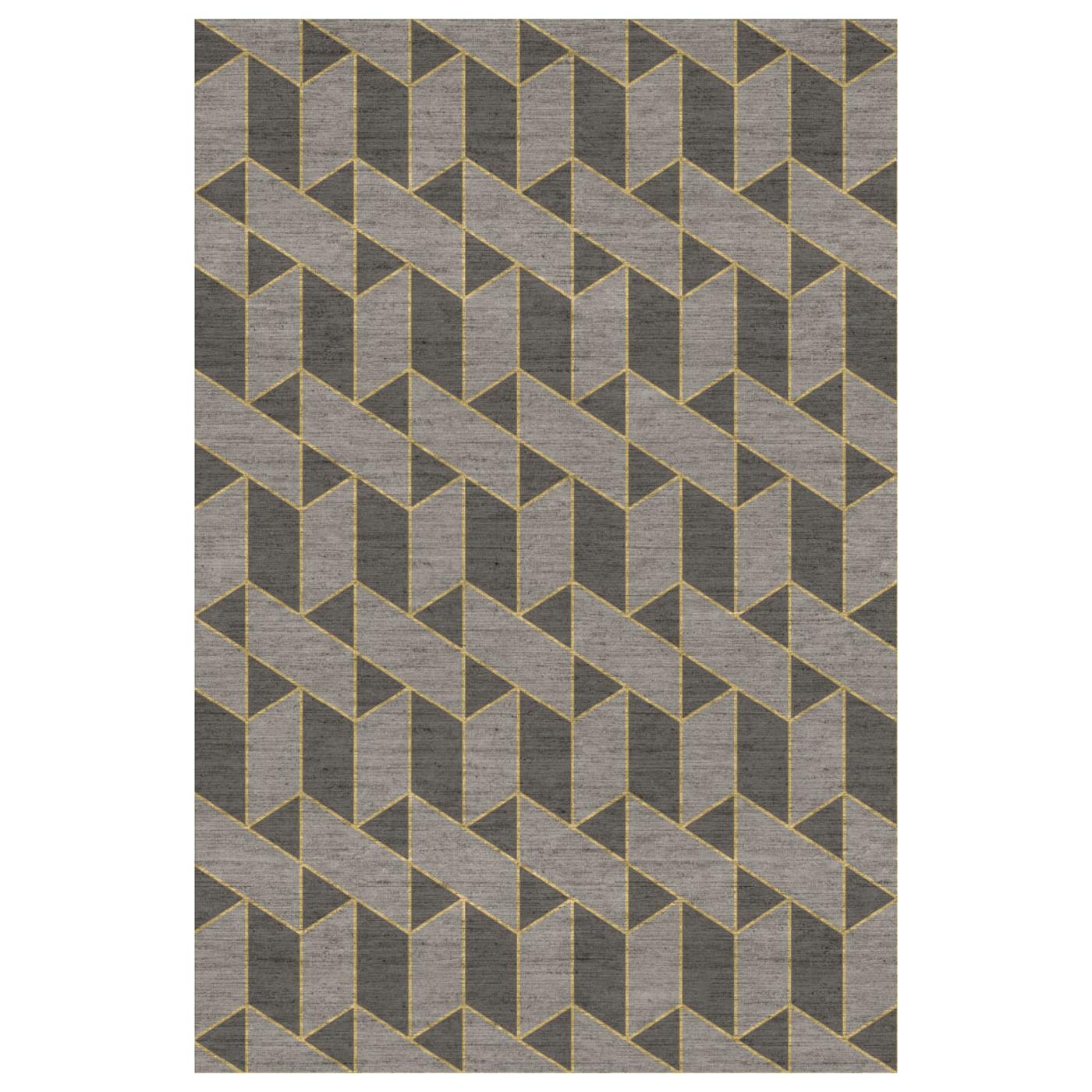 Geometric Rug in Blue at 1stDibs