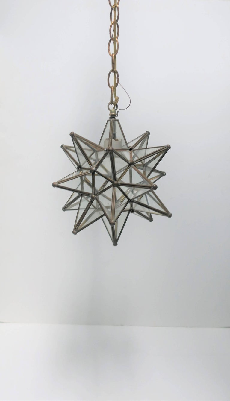 Star Glass Pendant Light For Sale at 1stdibs