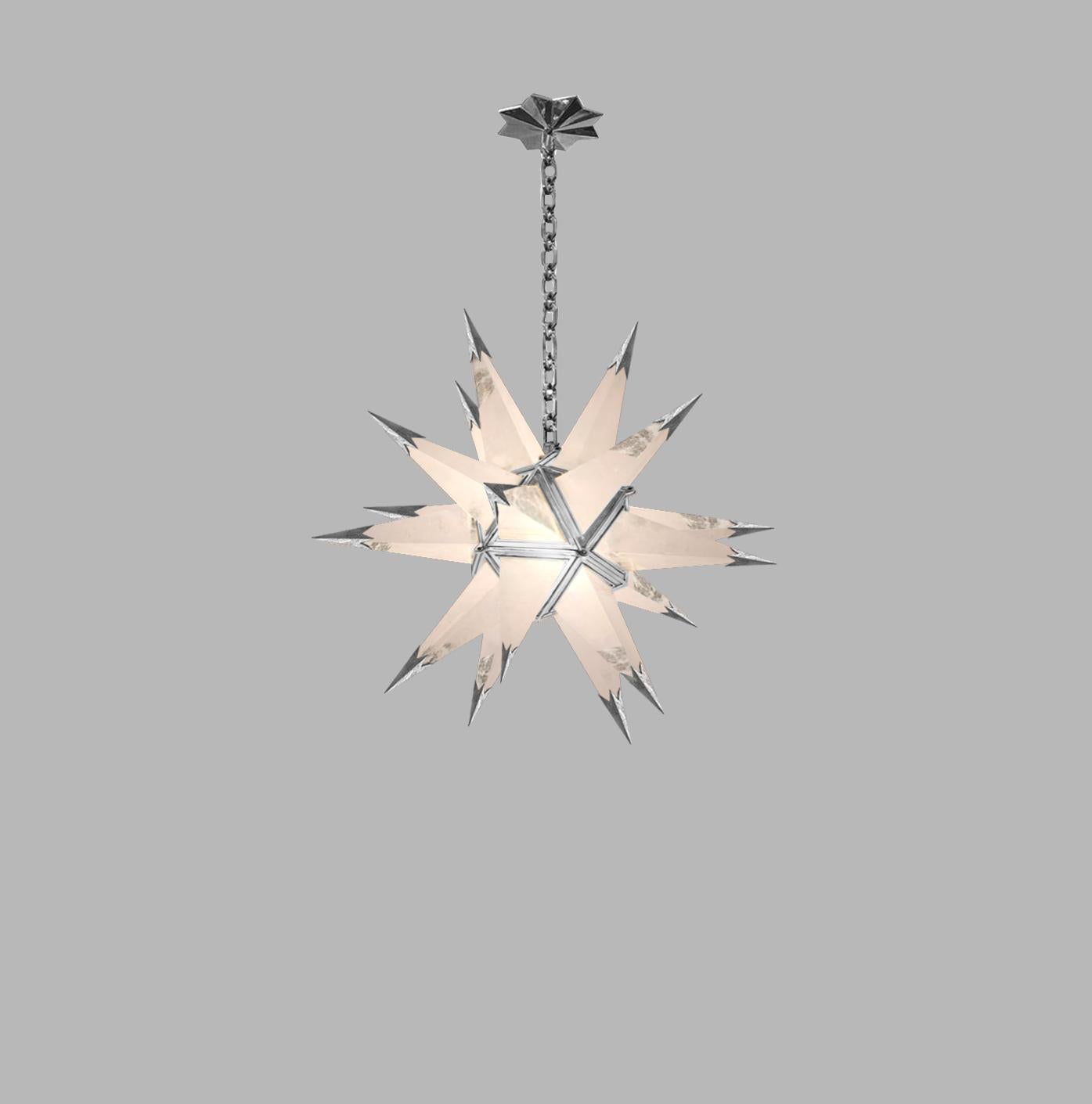 Contemporary STAR21 Rock Crystal Chandelier by Phoenix For Sale