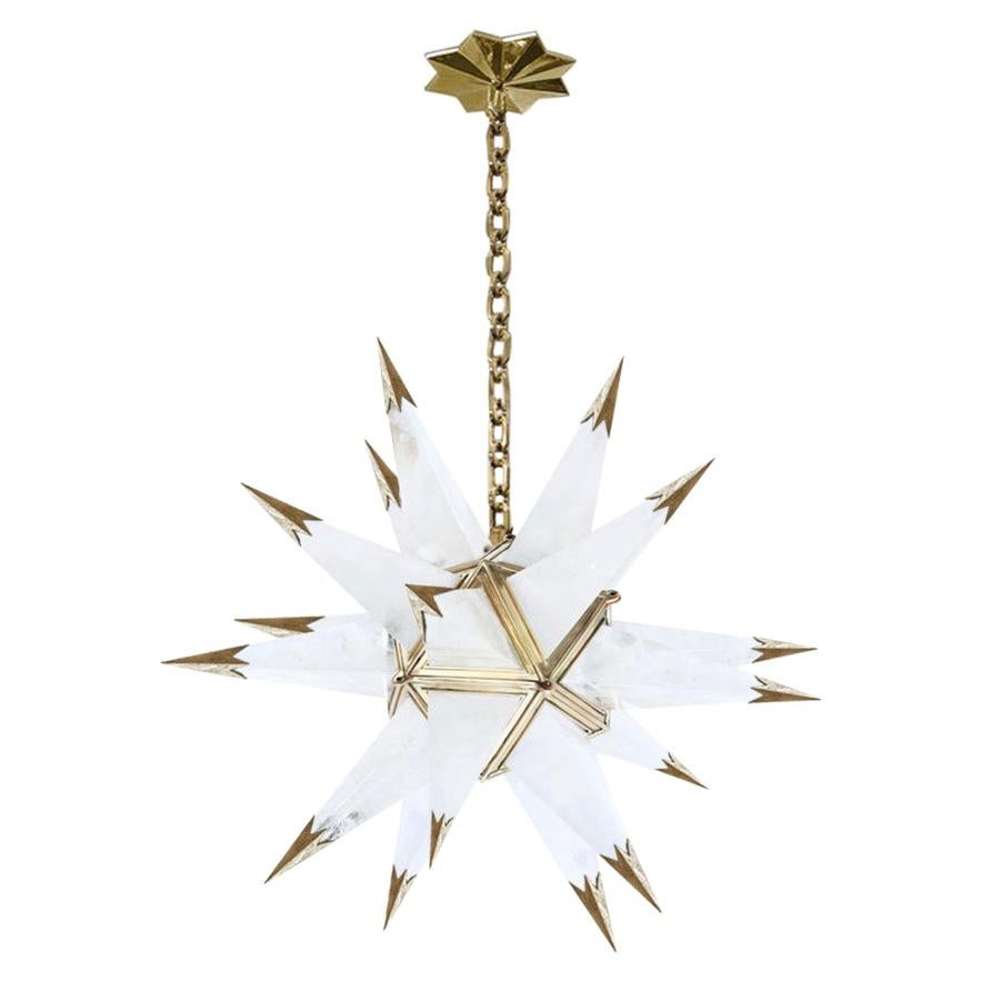 STAR21 Rock Crystal Chandelier by Phoenix For Sale