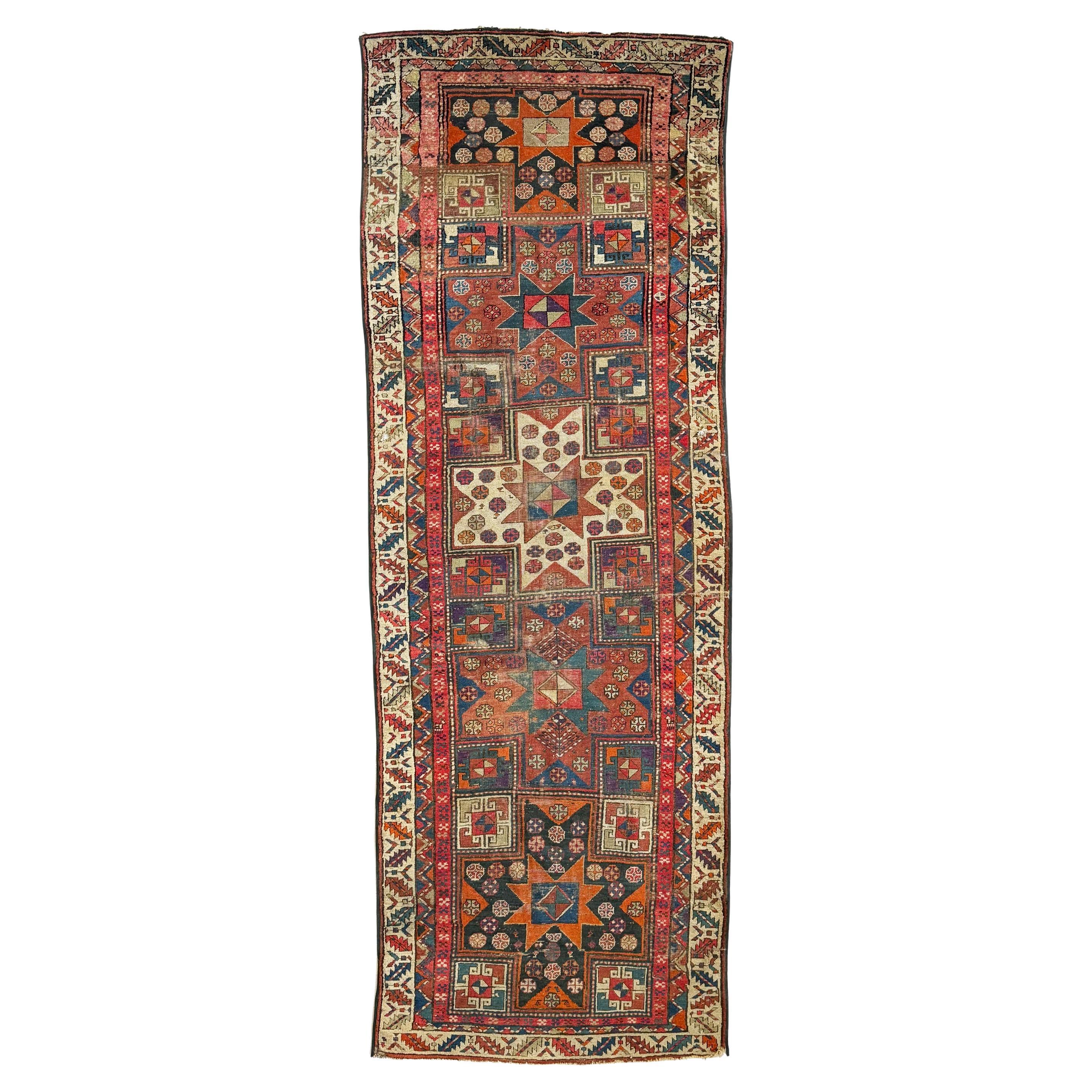 Star Kazak Antique Runner, c. 1930's