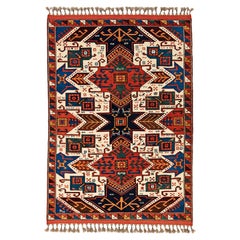 One of a Kind Star Kazak Type A Style Rug