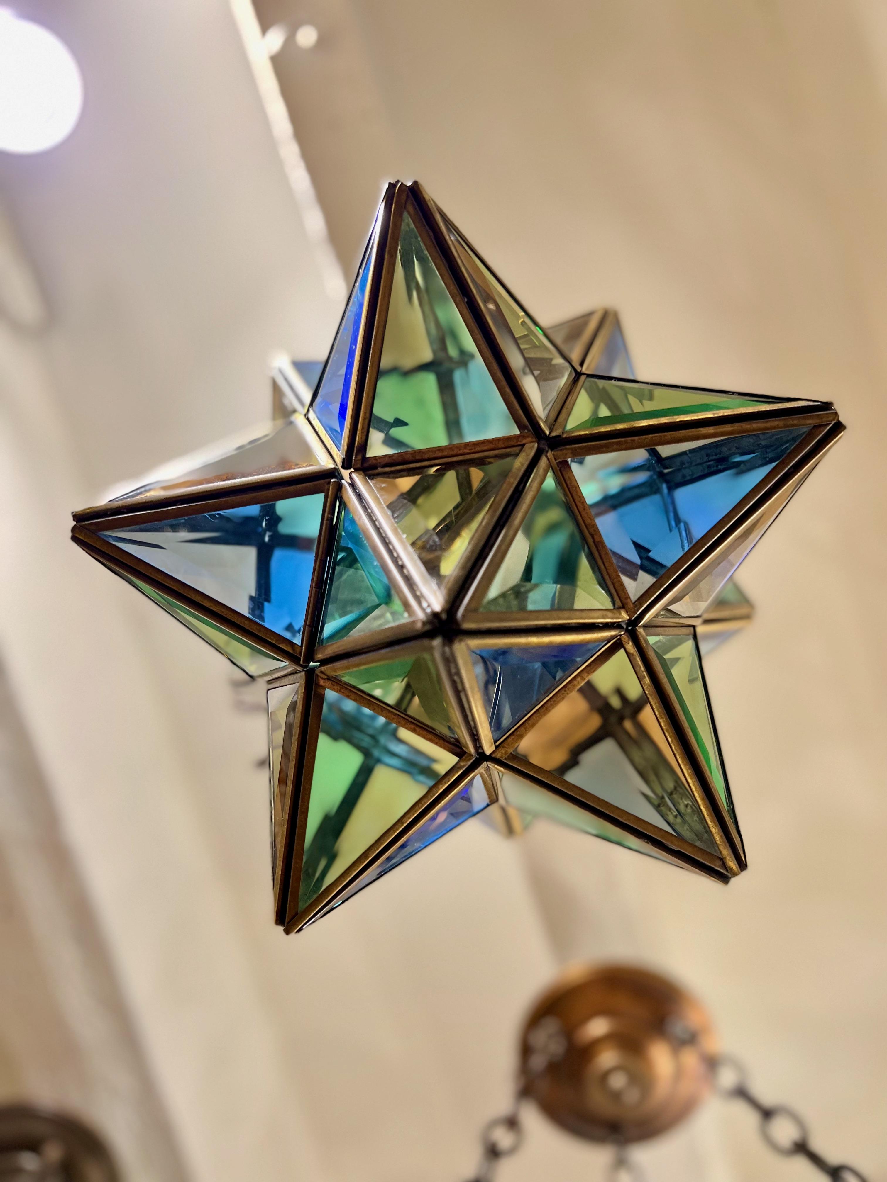 Star Leaded Glass Pendant Fixture 1